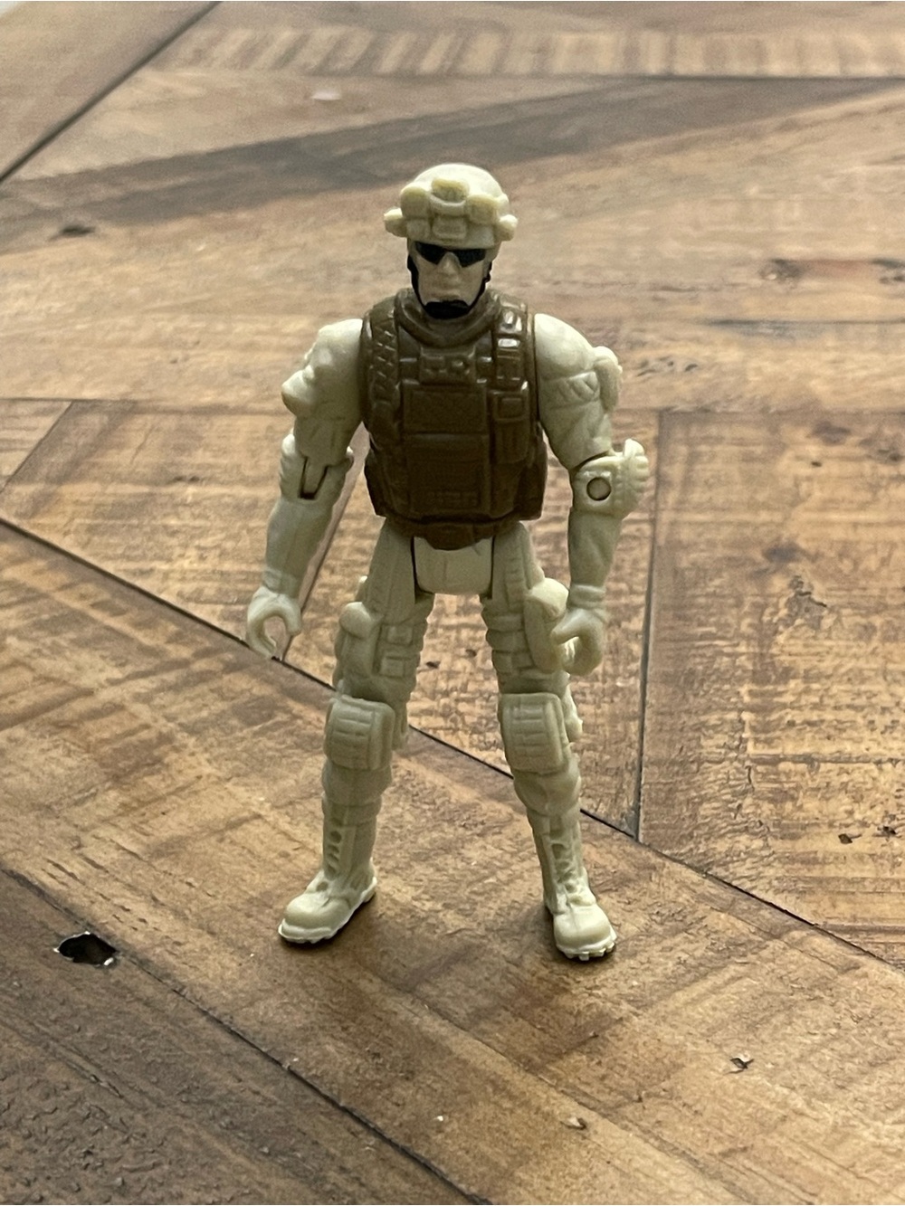 Chap Mei Soldier Force Military Action Figure White Tan 4" Loose